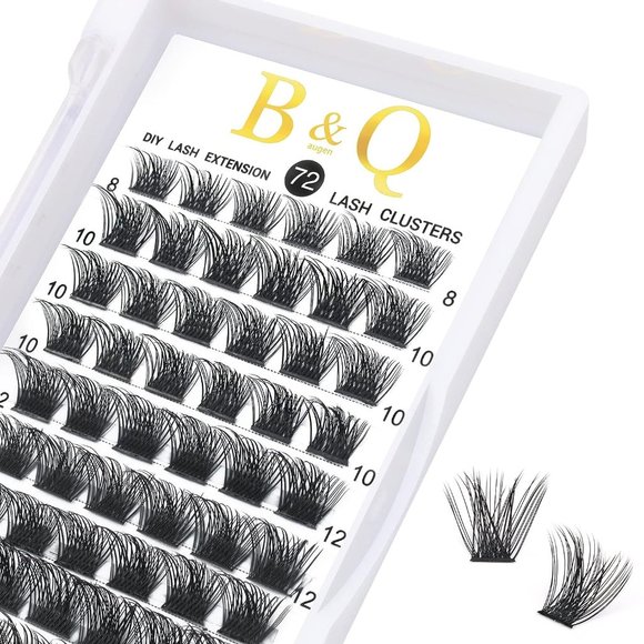 72 Clusters Lashes C D Curl B&Q LASH Mega Volume Individual Lashes - Picture 1 of 6